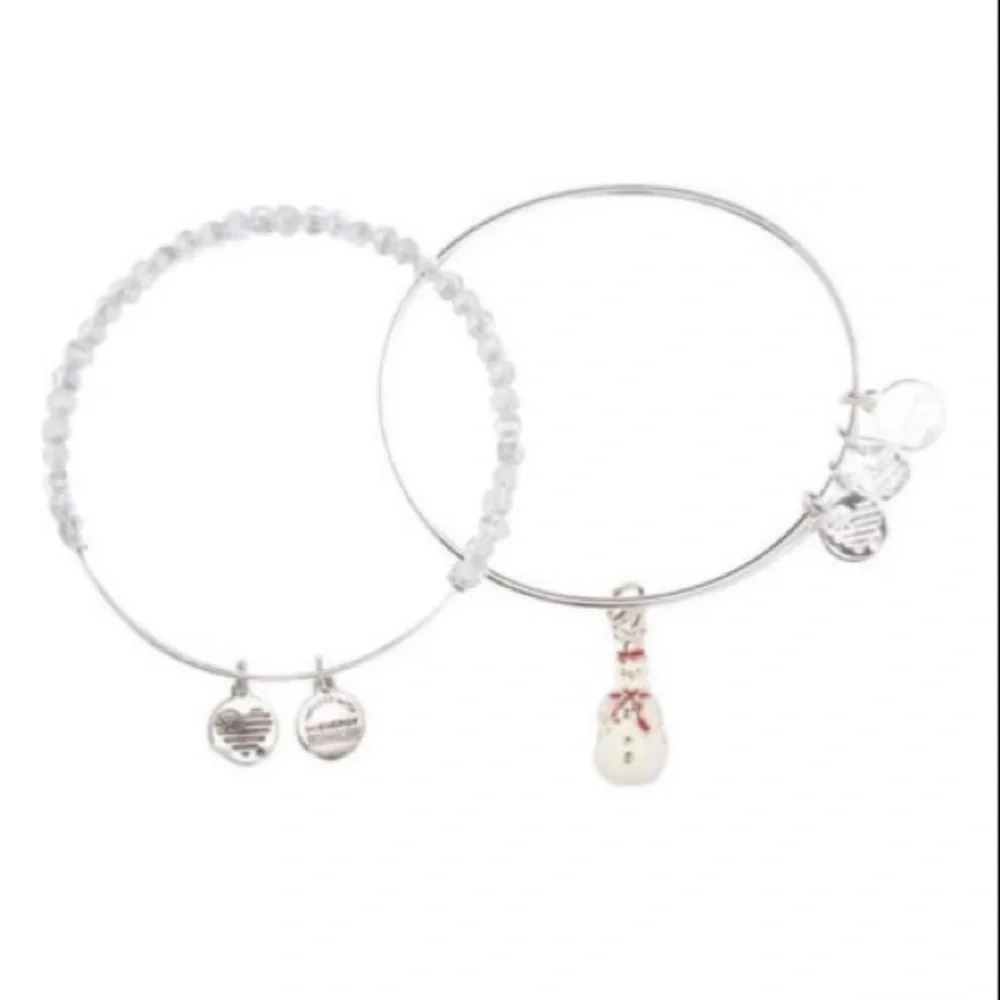 Alex and Ani Snowman Bracelet set - Picture 1 of 4